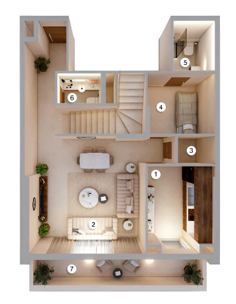 2 BR — 2 Bedroom - D1