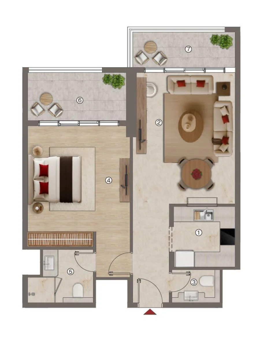 1 BR — 1 Bedroom