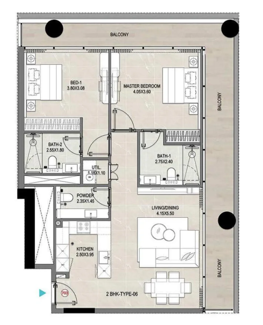 2 BR — 2BR type 6