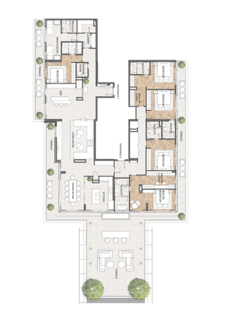 5 BR — 5 Bedroom Penthouse + Bar