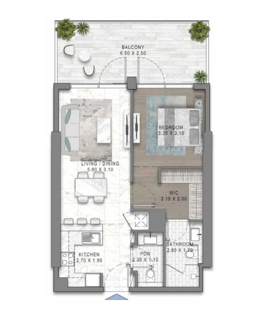 1 BR — 1 Bedroom Type A3