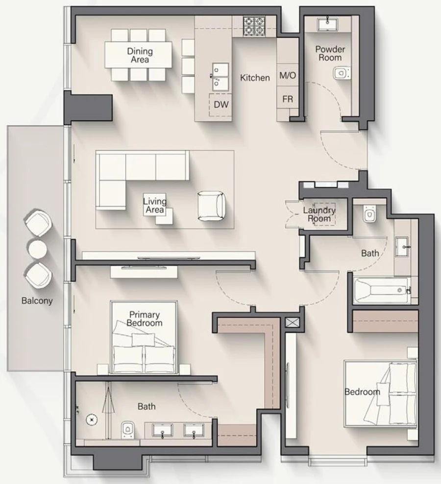 2 BR — 2 Bedroom Type B