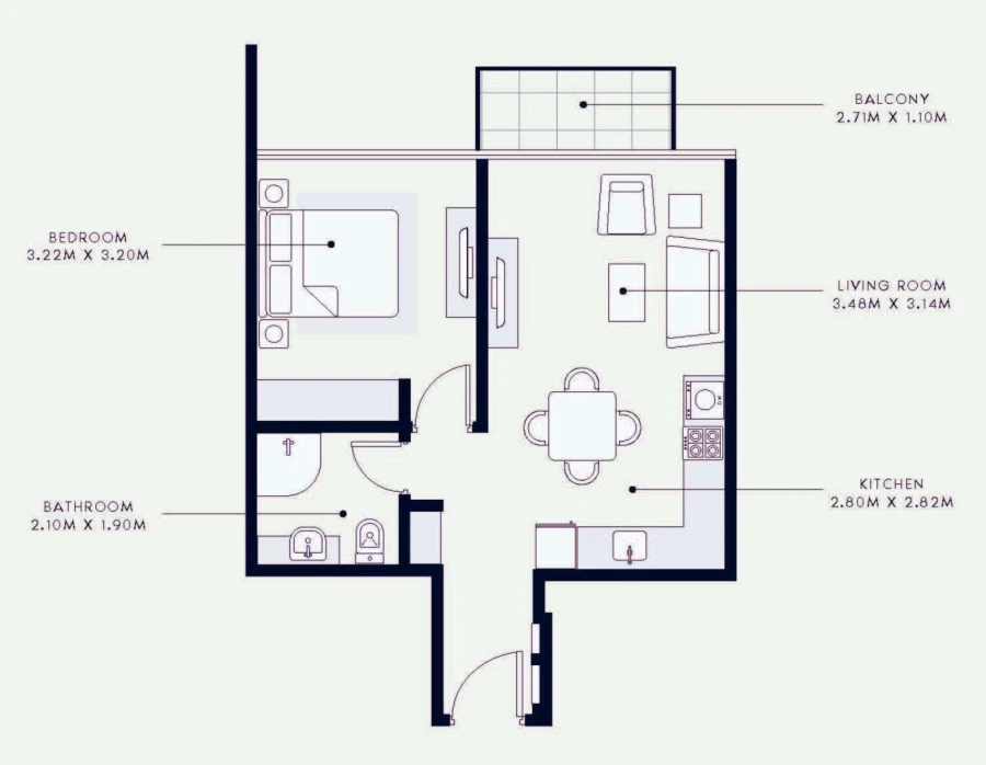 1 BR — 1 Bedroom