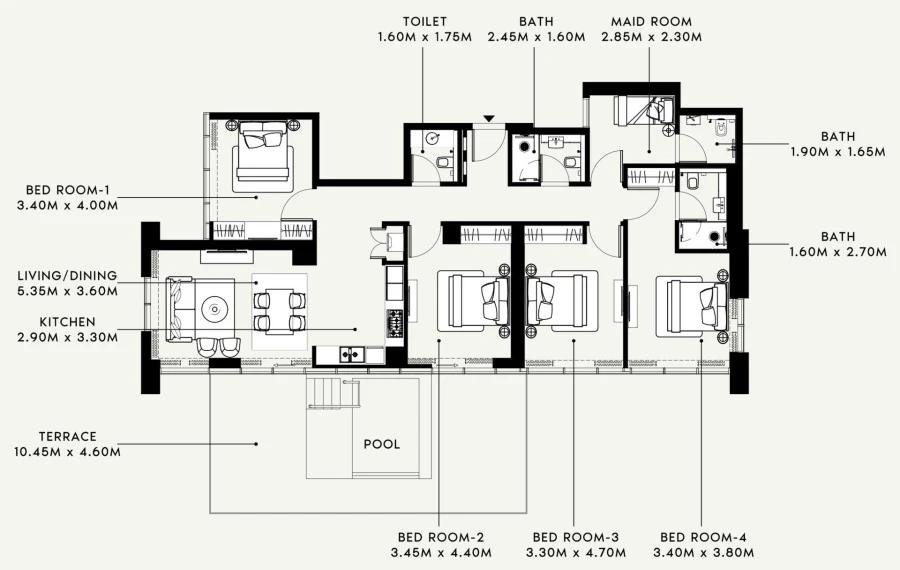 4 BR — 4 Bedroom Type 01