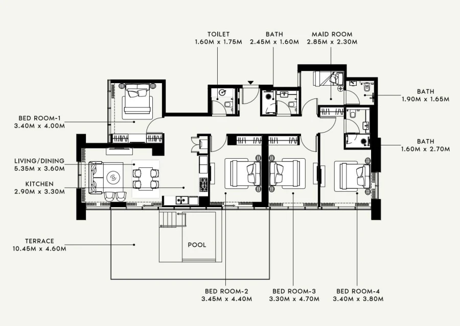 4 BR — 4 Bedroom Type 4