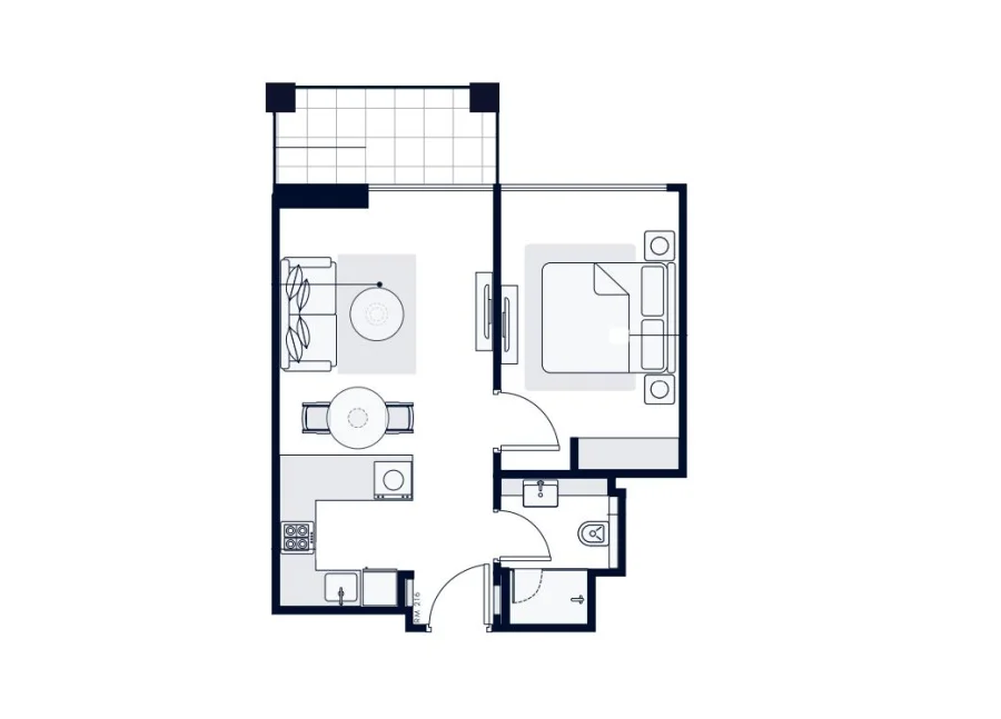 1 BR — 1 BEDROOM TYPE 4