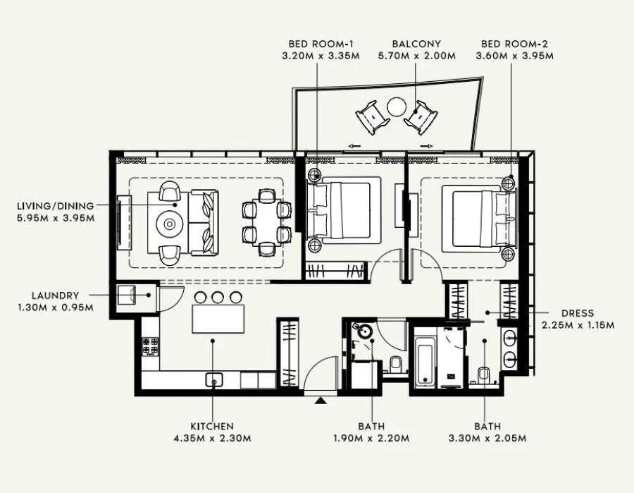 2 BR — 2 Bedroom Type 01