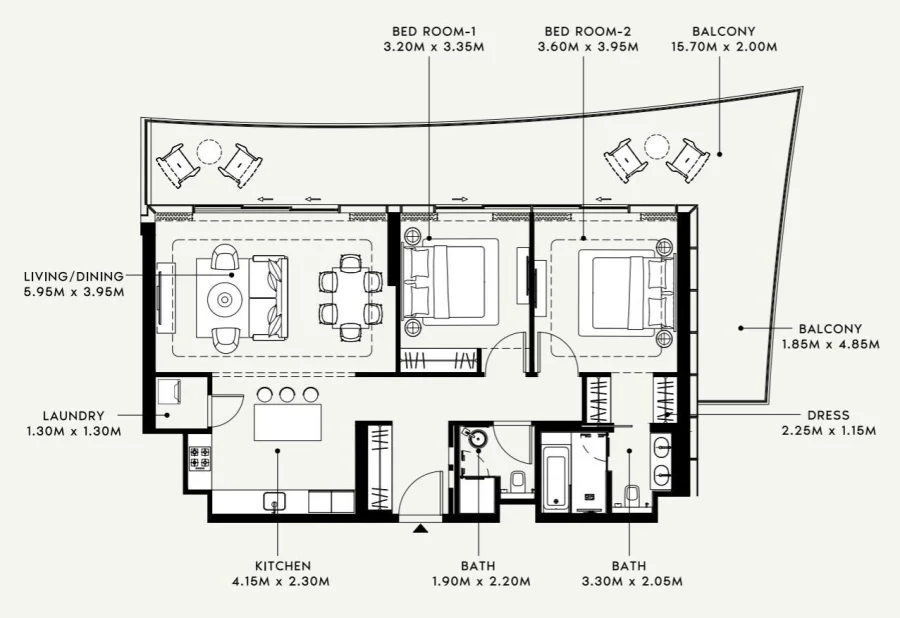 2 BR — 2 Bedroom Type 2