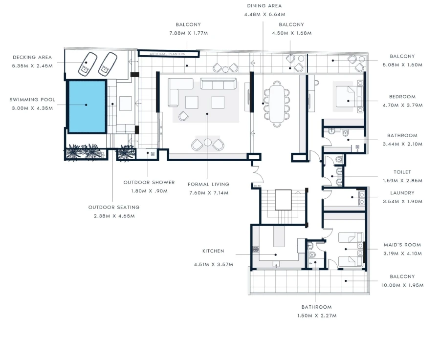 5 BR — Penthouse Type 1