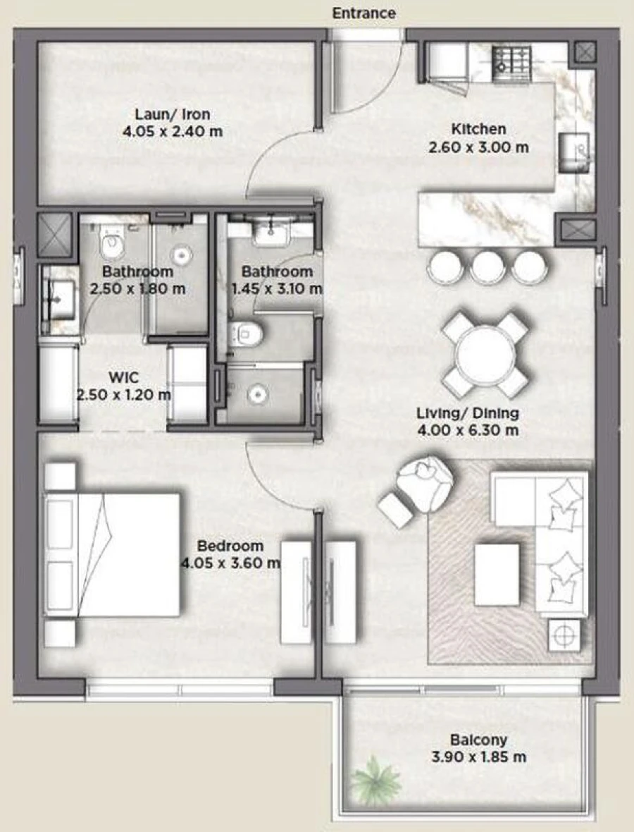 1 BR — 1 Bed Apartments Type 1B A
