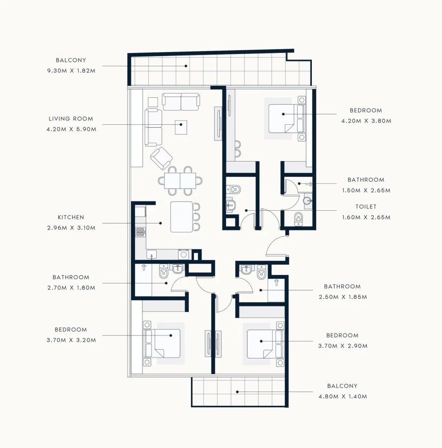3 BR — 3 Bedroom