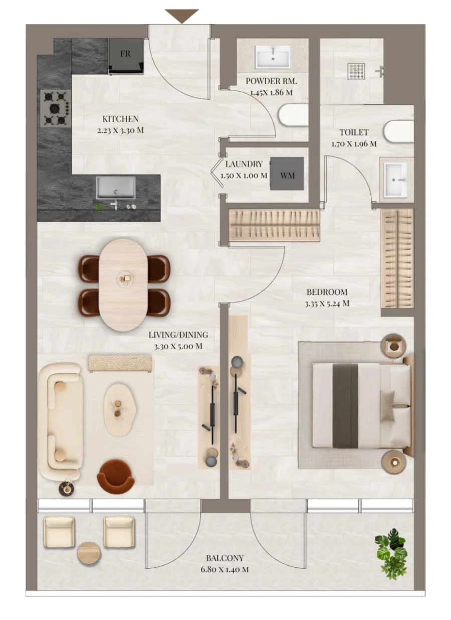 1 BR — 1 Bedroom Type B1