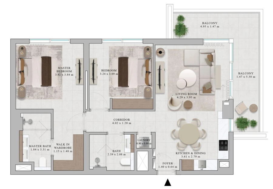 2 BR — 2 Bedroom Type 3A