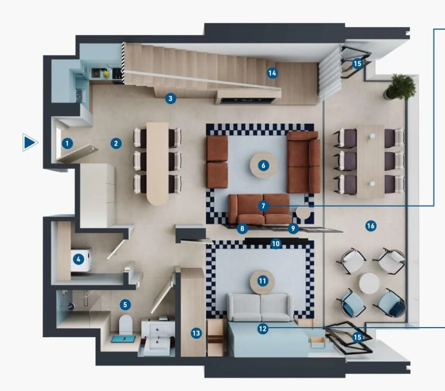 2 BR — Sky Loft 2 Bedroom