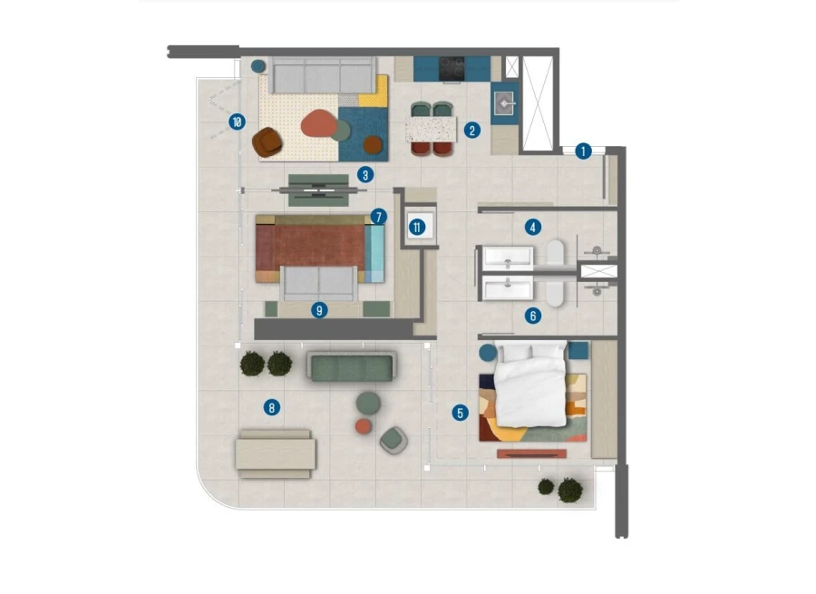 2 BR — 2 BEDROOM TYPE B