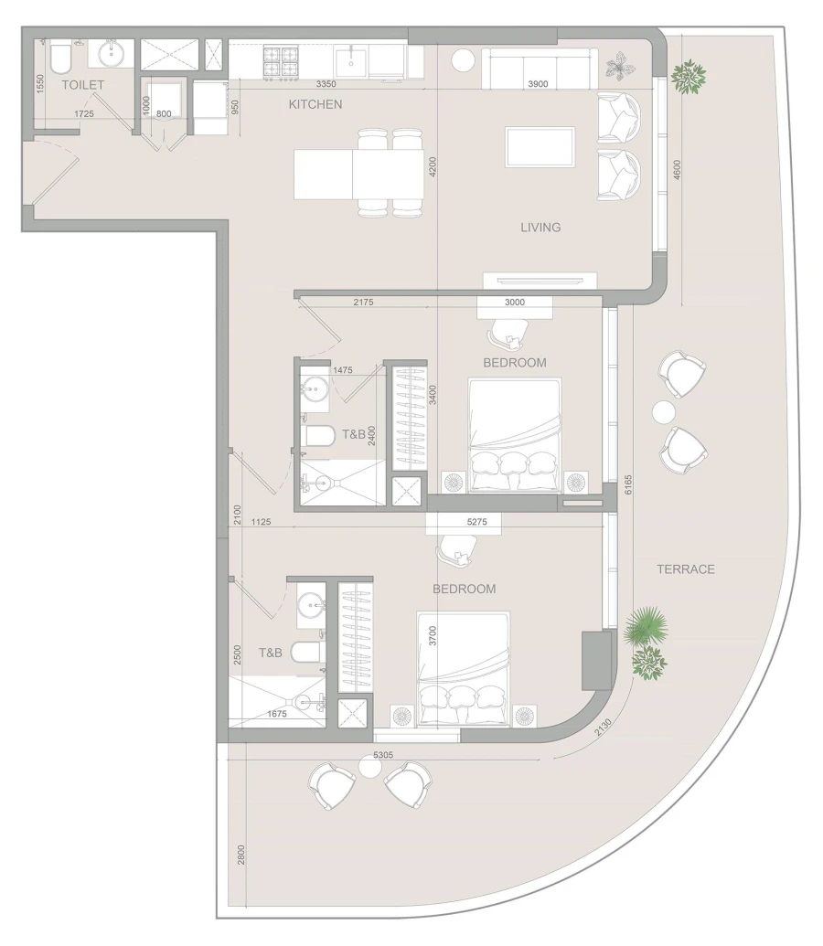 2 BR — 2 Bedroom Type A