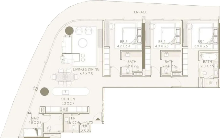 3 BR — 3 Bedroom