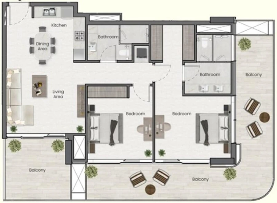 2 BR — 2 Bedroom Type 5
