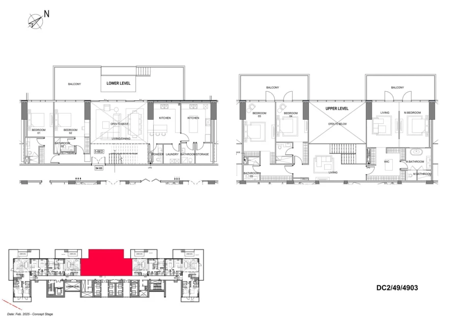 5 BR — Unit Layout