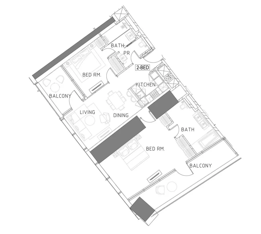 2 BR — 2 Bedroom Type 58