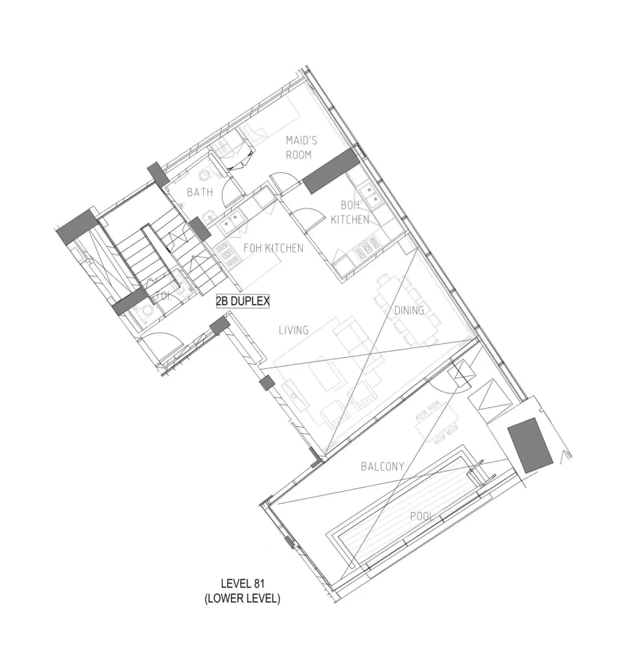 2 BR — 2 Bedroom Duplex Type 1
