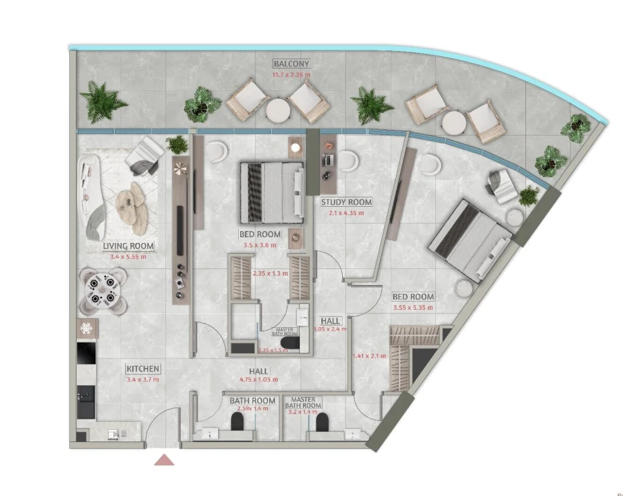 2 BR — 2 Bedroom T06