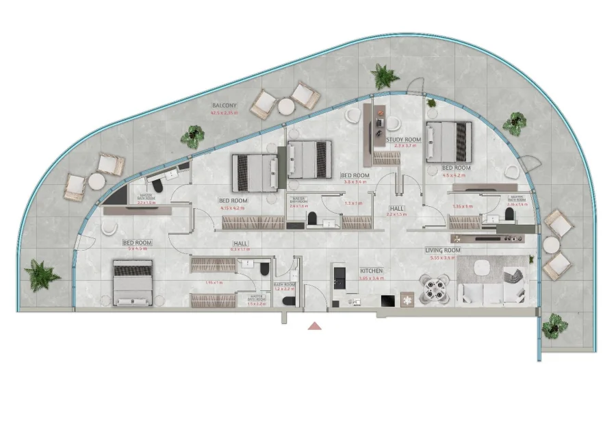 4 BR — 4 Bedroom T01