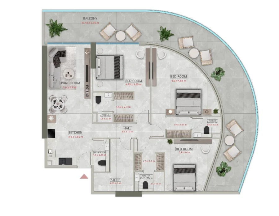 3 BR — 3 Bedroom T06
