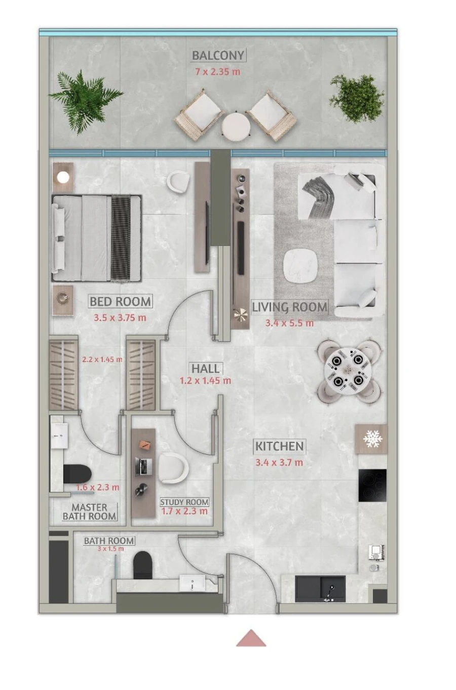 1 BR — 1 Bedroom T02