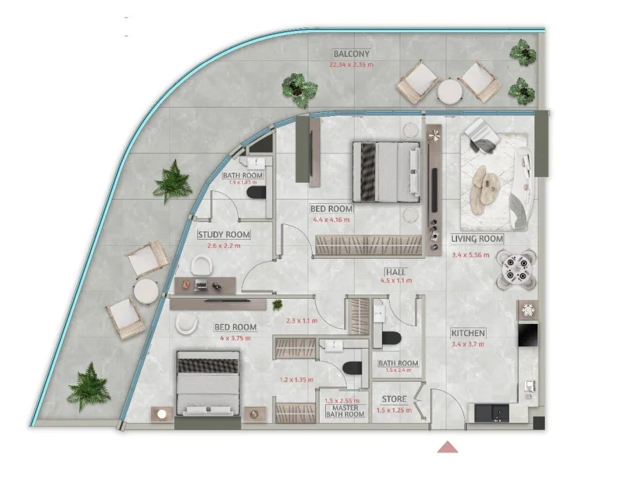 2 BR — 2 Bedroom T03
