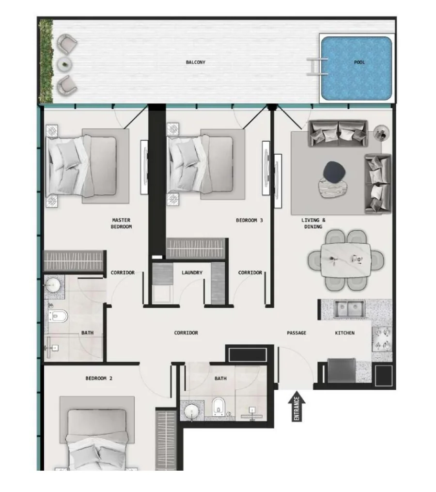 3 BR — 3 Bedroom