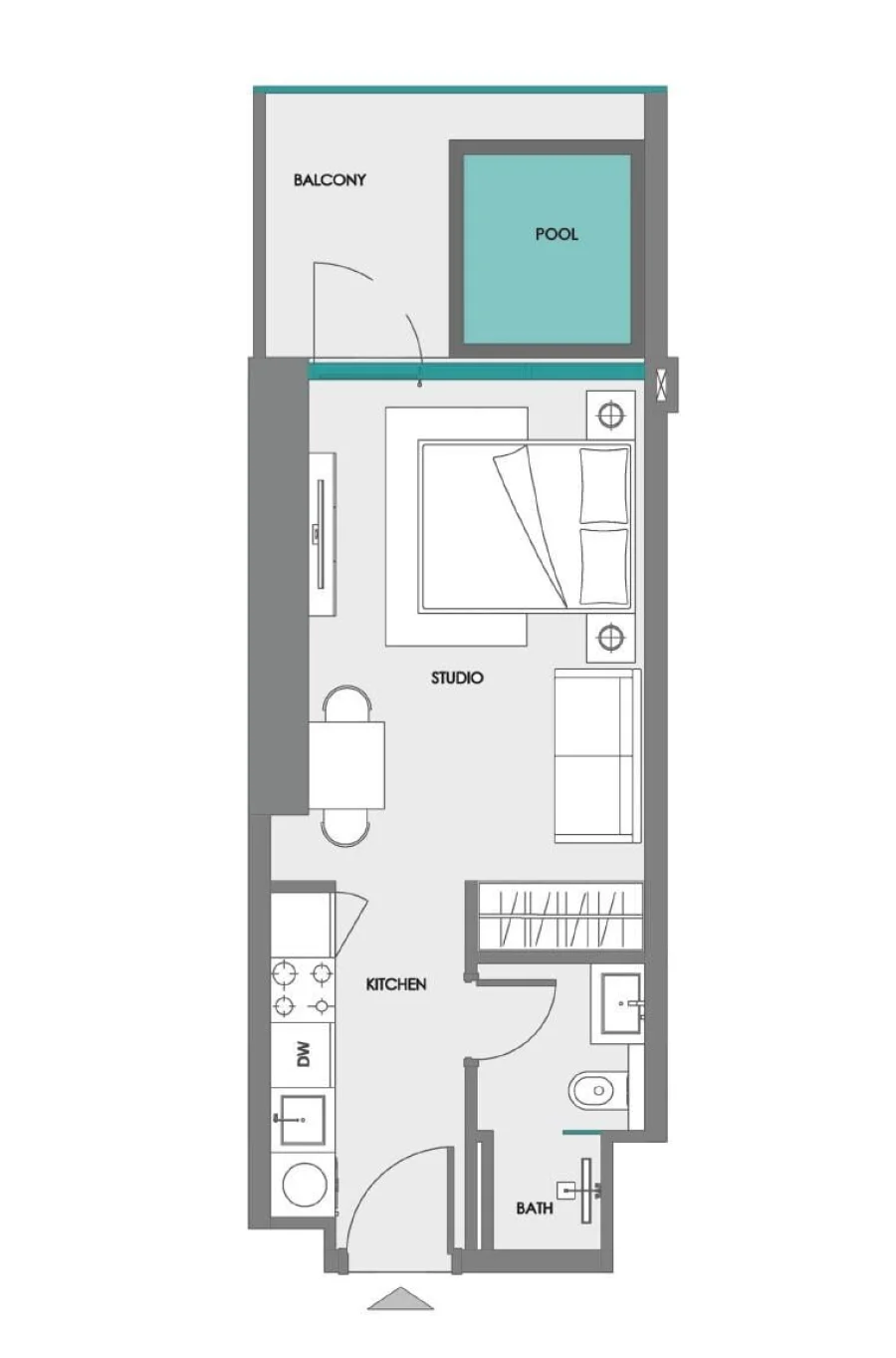 Studio — STUDIO + POOL ( T Y P E - 7 )