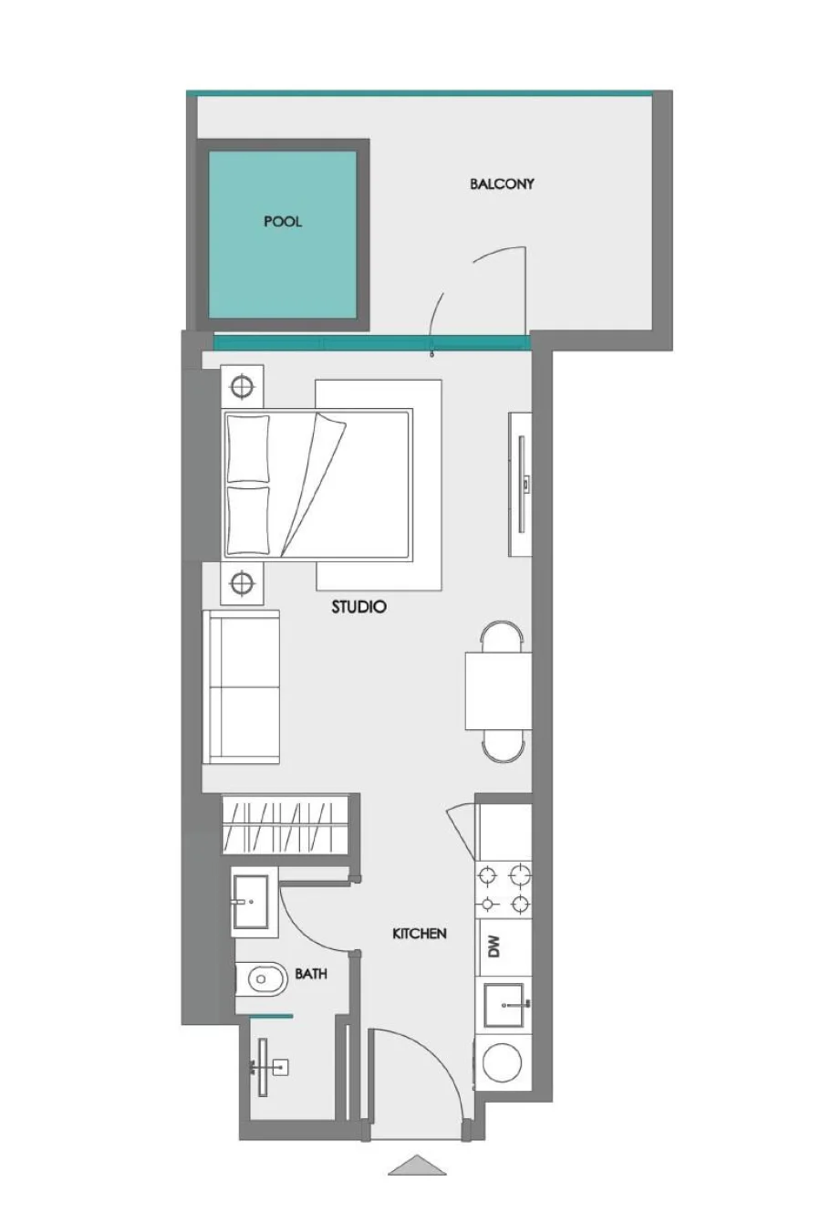 Studio — STUDIO + POOL ( T Y P E - 3 )