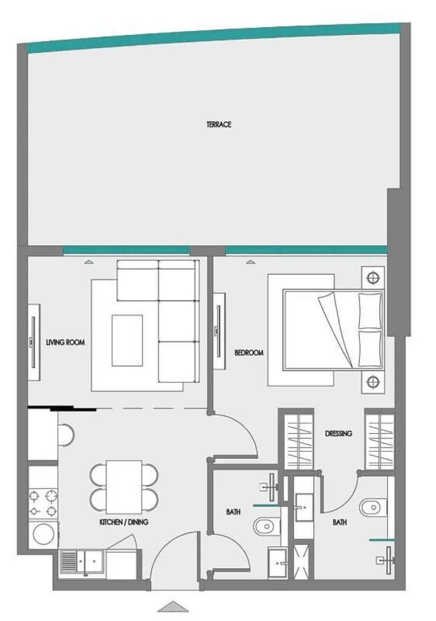 1 BR — 1 Bedroom Type 1