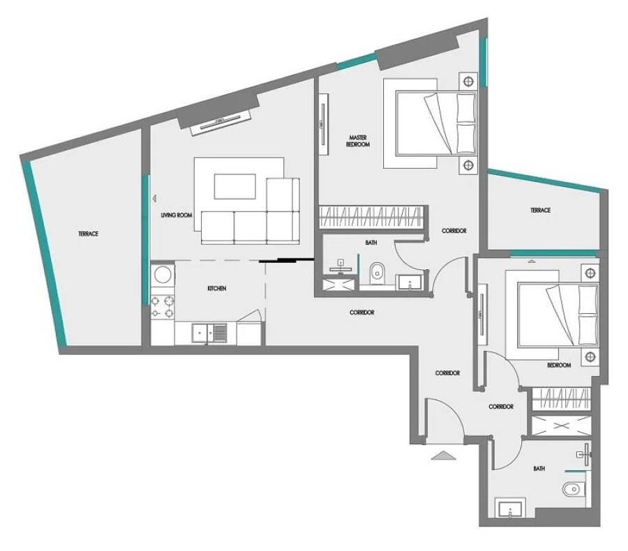 2 BR — 2 Bedroom Type 2