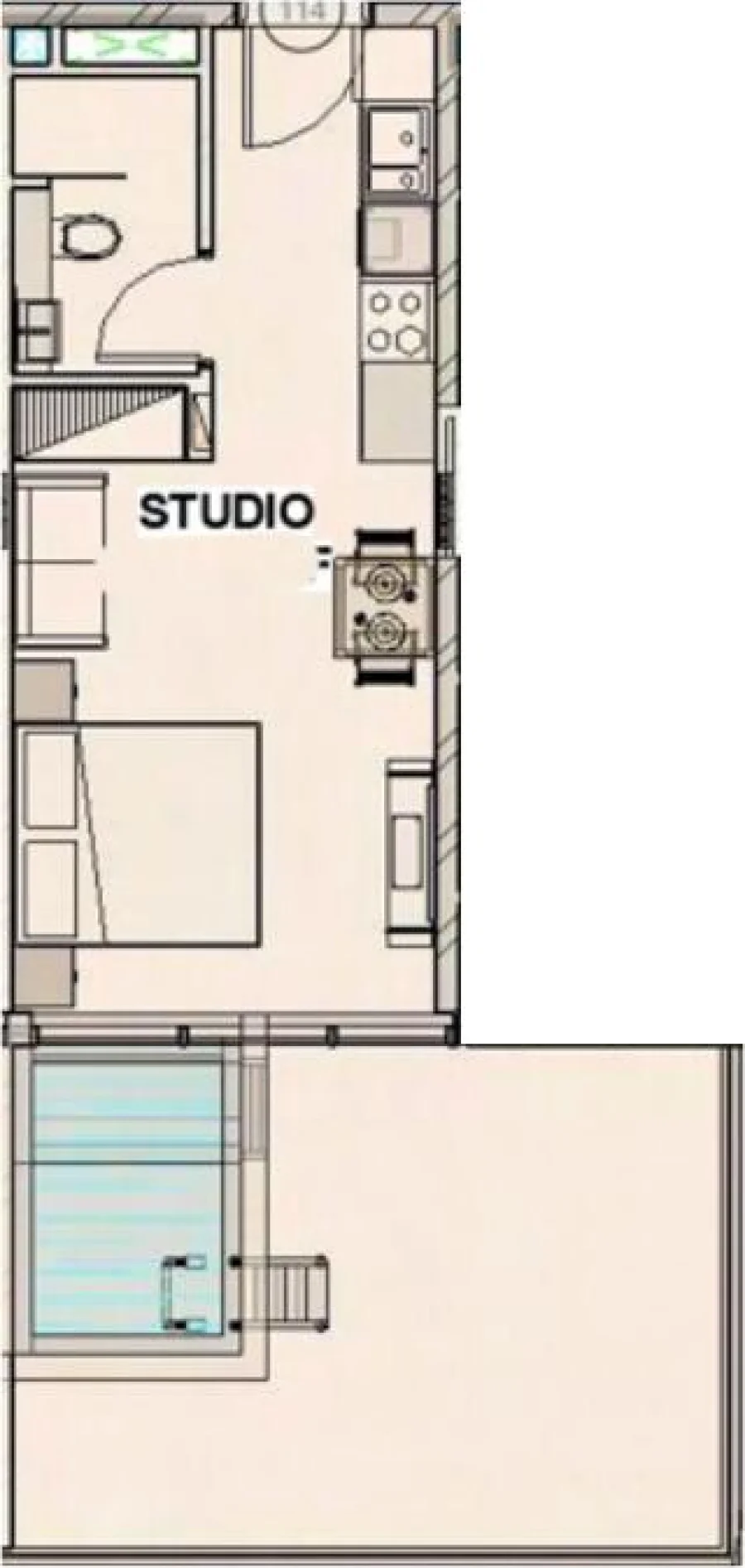 1 BR — 