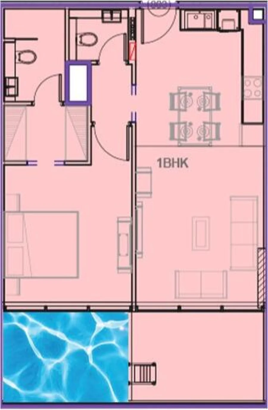1 BR — 