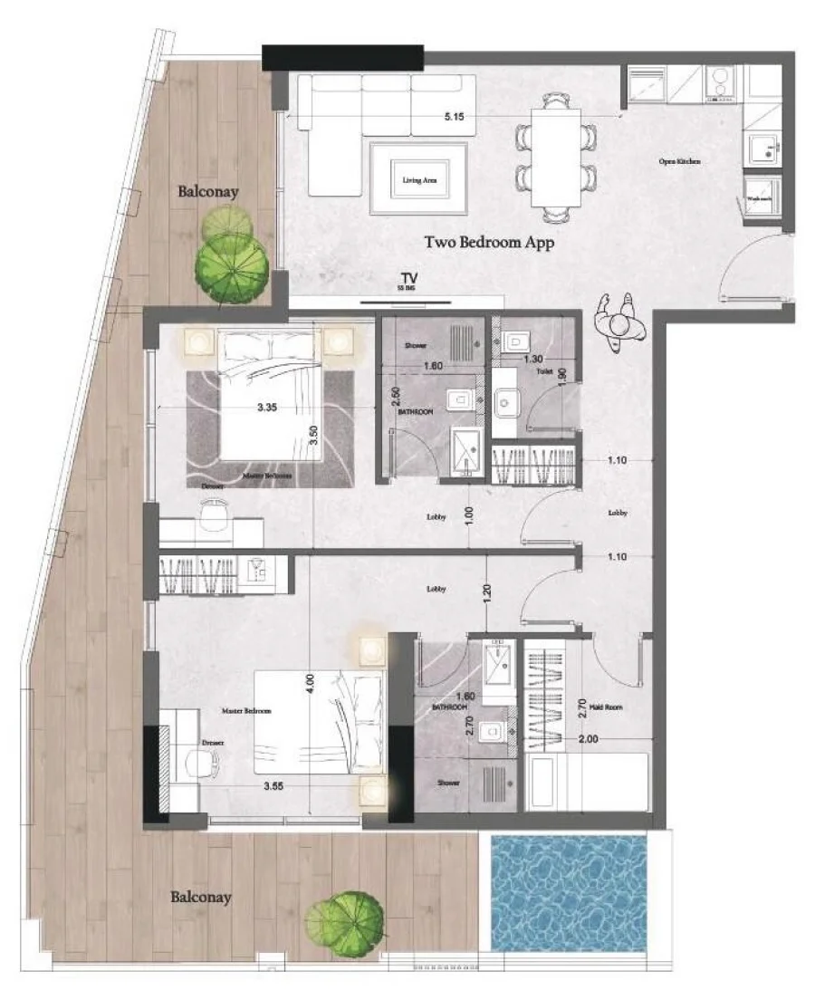 2 BR — 2 Bedroom