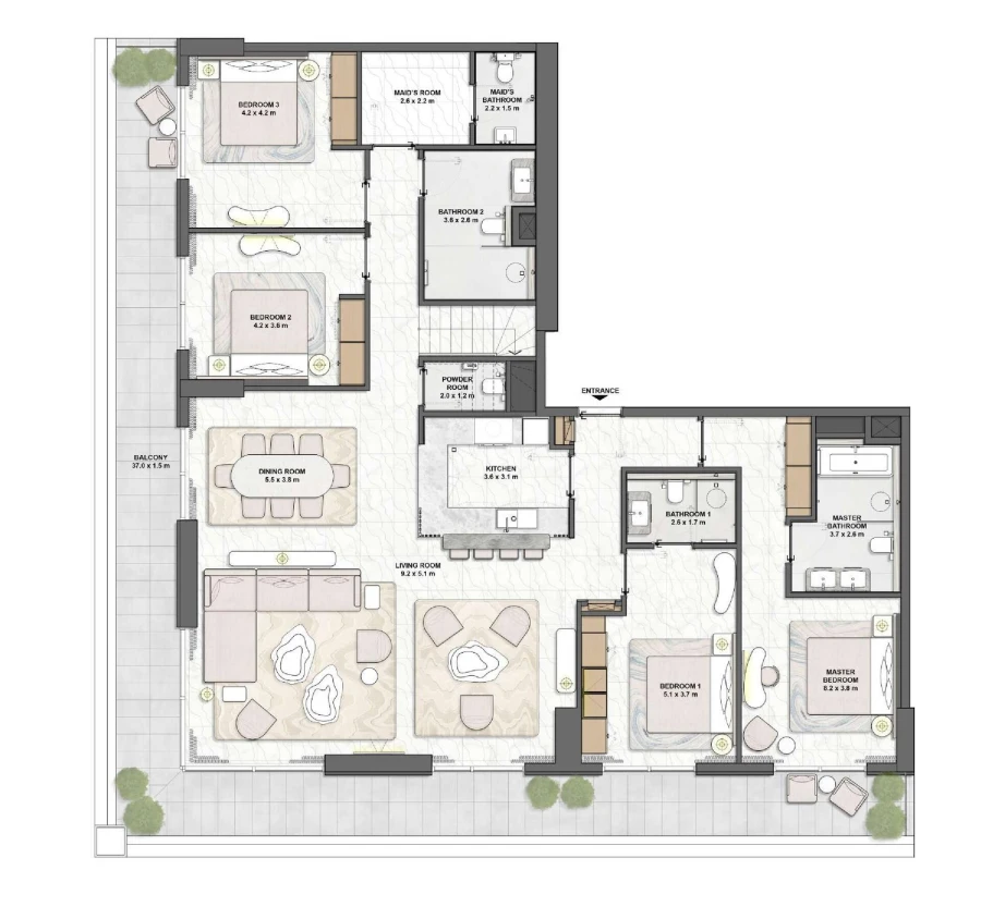 4 BR — 4 Bedroom Type 4B