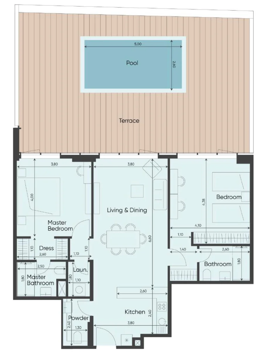 2 BR — 2 Bedroom Type 1