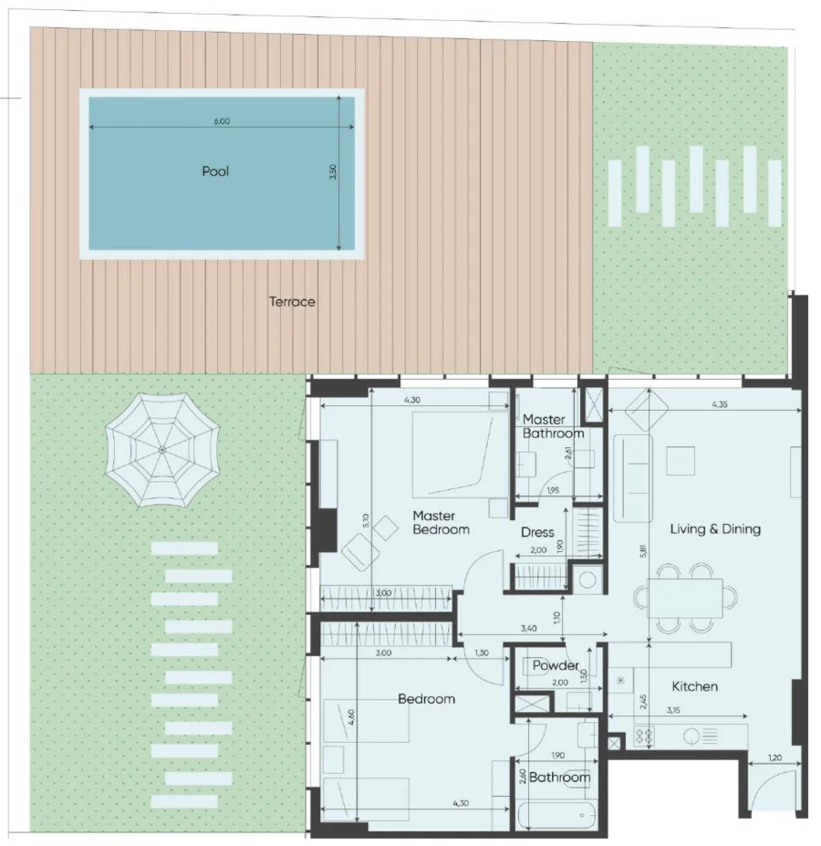 2 BR — 2 Bedroom Type 3