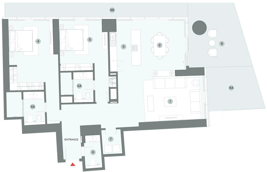 2 BR — 2 Bedroom Apartment Type E Variant 1