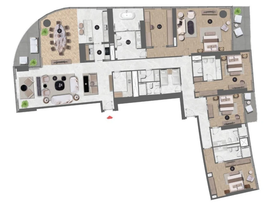 4 BR — 4 BEDROOM APARTMENT TYPE B