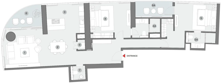 2 BR — 2 Bedroom Type D (with powder room + balcony)