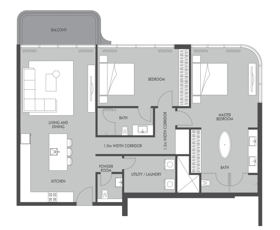 2 BR — 2 Bedroom Type A5