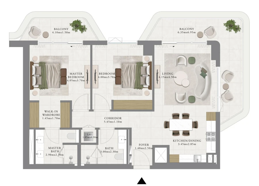 2 BR — 2 Bedroom Type A1