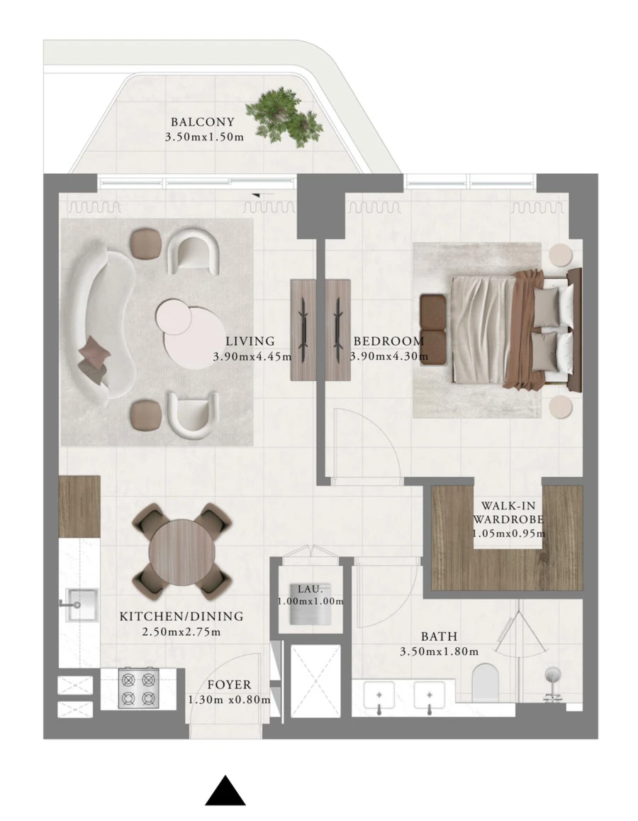 1 BR — 1 Bedroom Type A1