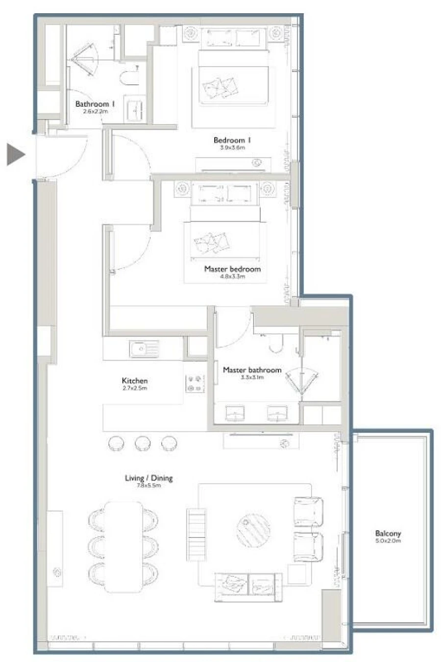 2 BR — 2 Bedroom Type 01B