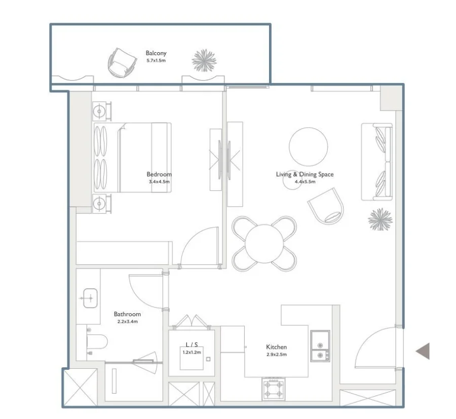 1 BR — 1 Bedroom type 06A