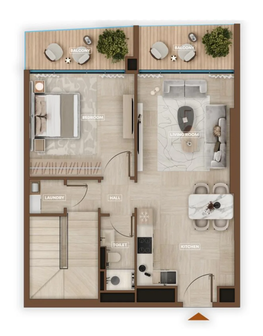 2 BR — 2 Bedroom Duplex